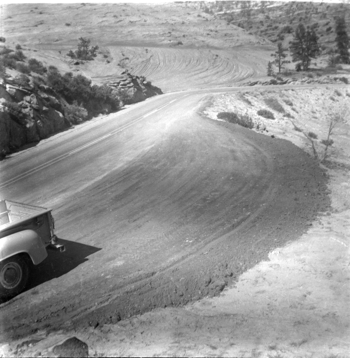 East side road repair and turn out construction.