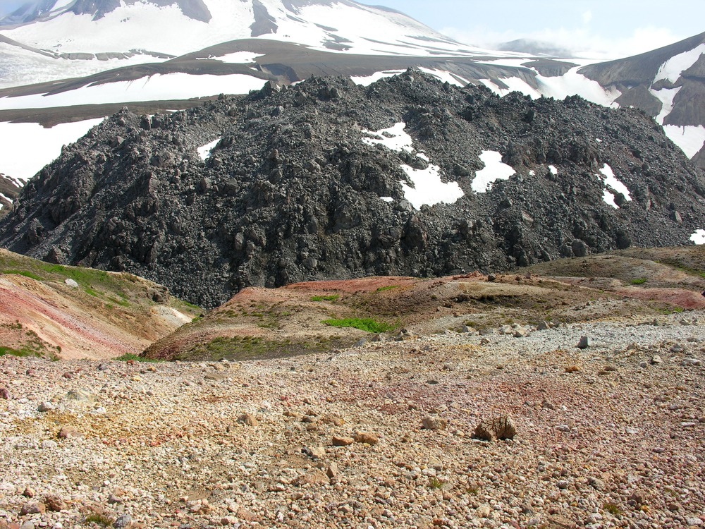 dark colored lava dome