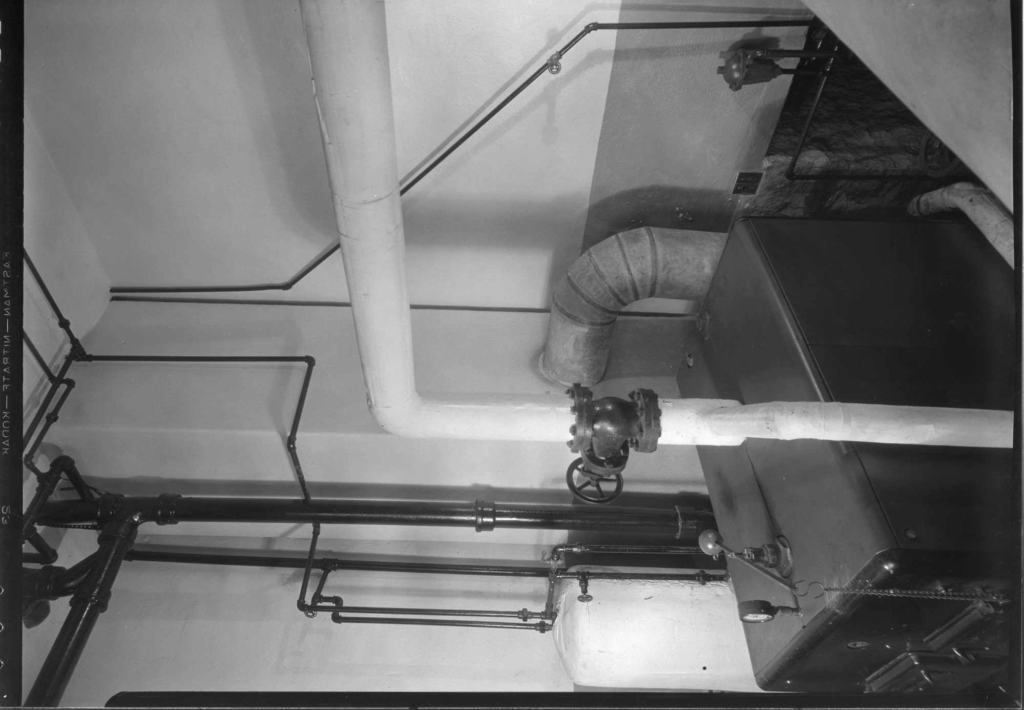 Boiler room in Administration Building. Remarks: Done for a fire report.