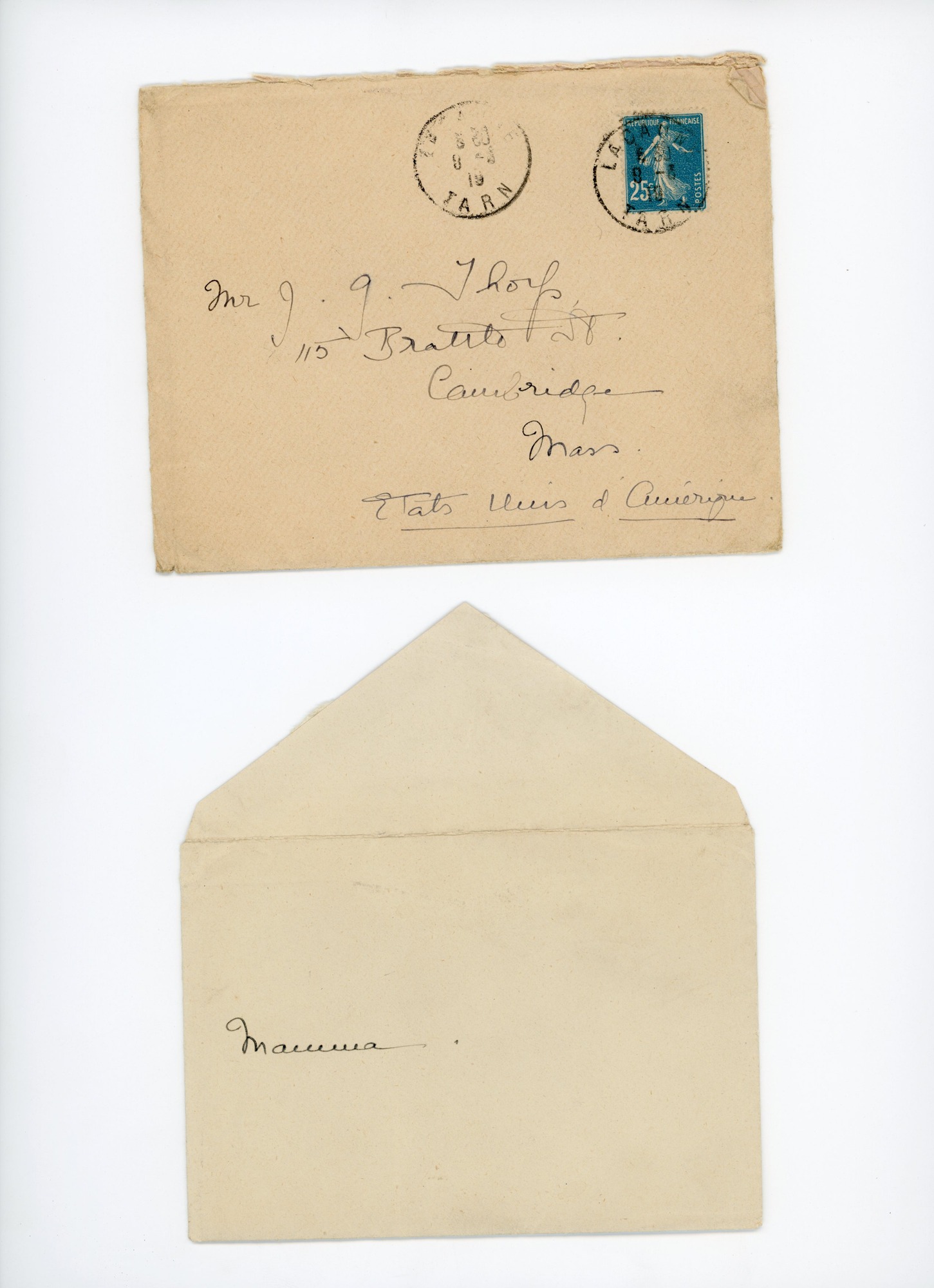 Manuscript letter
