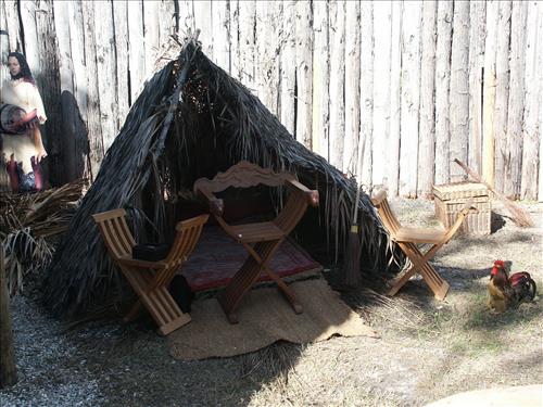 Camp Uzita re-creation of 16th century Spanish Army camp equipment and supplies at De Soto National Memorial, Fla. in Dec. 2004