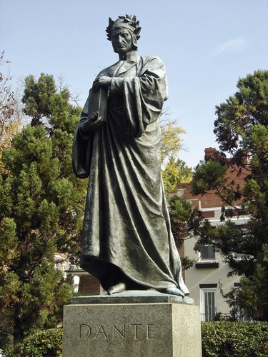 The Dante Statue was the first to be placed in Meridian Hill Park.