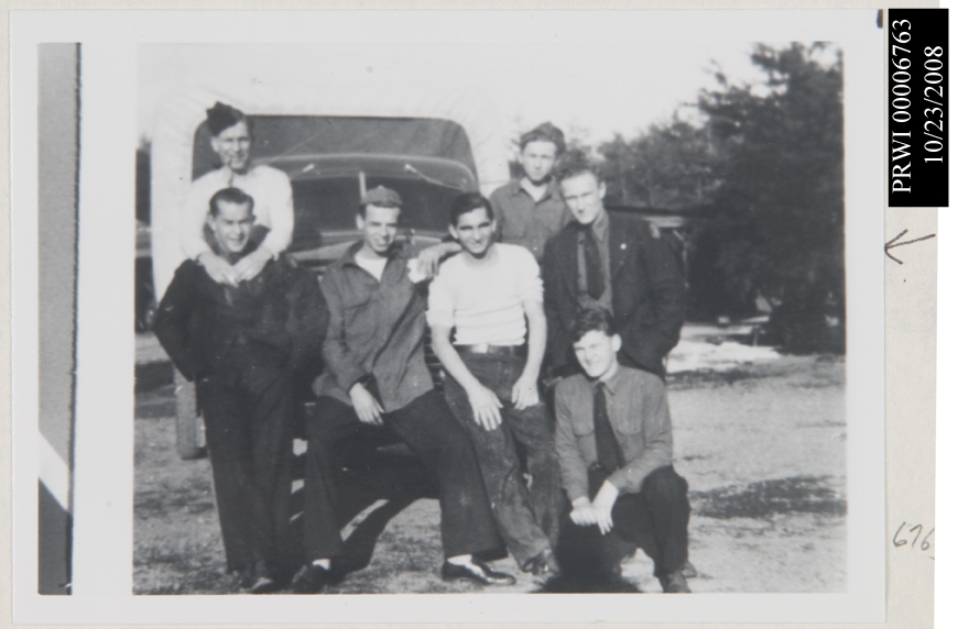 Guy seated 2nd from left is another Zaleski. He was an excellent bulldozer operator. His brother worked with me in rock quarry.