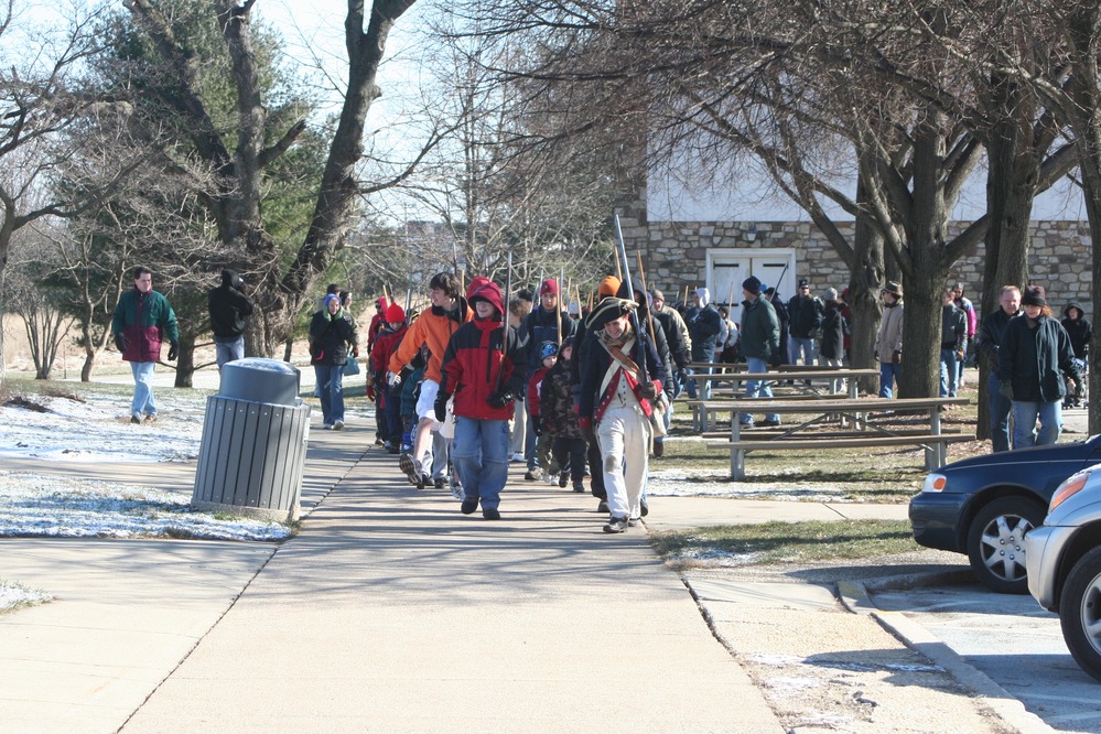 New recruits marching