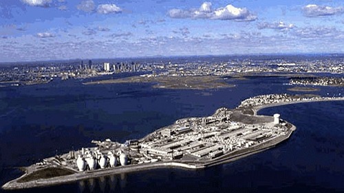 The "eggs" on Deer Island.