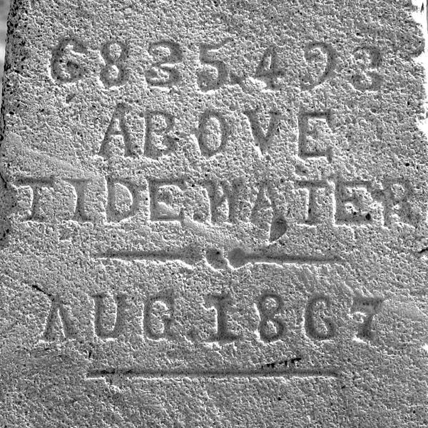 Elevation marker inscription