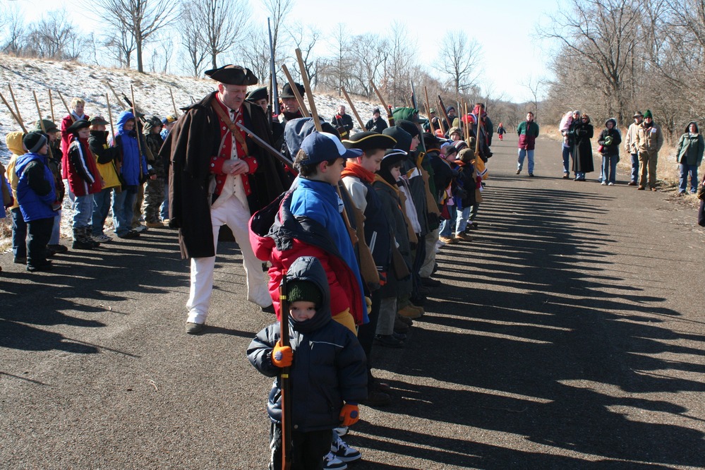Officers inspect the new recruits