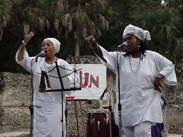 Olorun closed the 2002 Kingsley Heritage Celebration: Music and Culture by performing African music, storytelling, and blessings at the slave quarters.