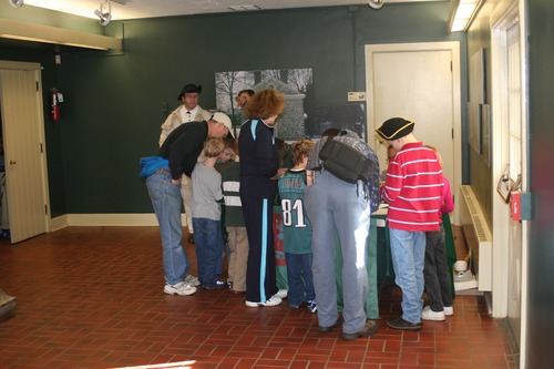 Program participants are mustering into the army.