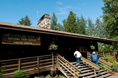 Front steps of Lodge