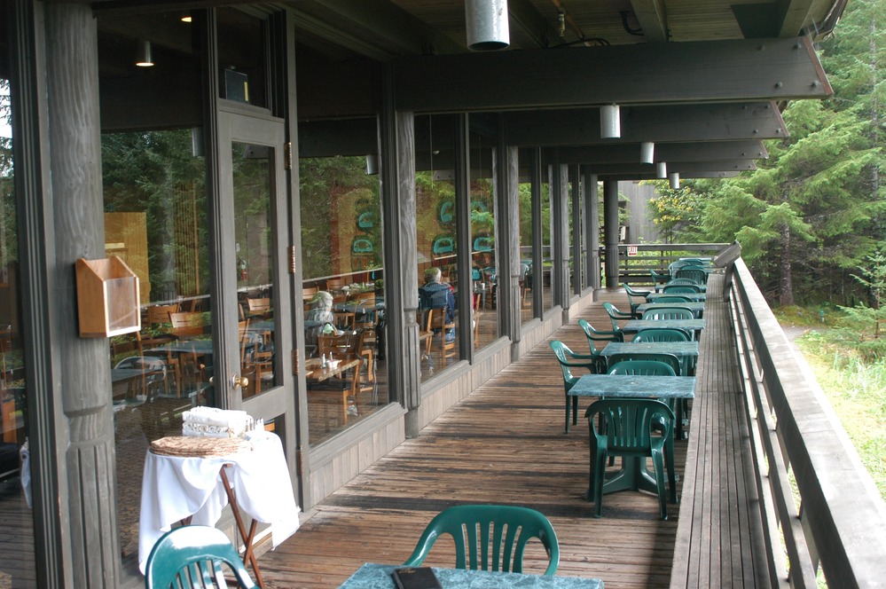 back deck of lodge