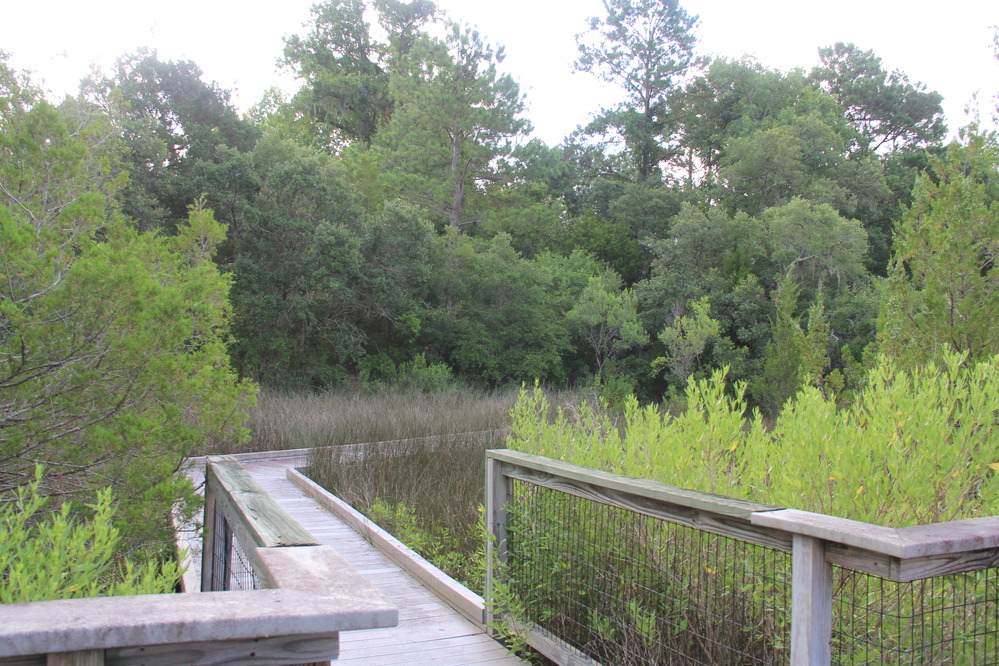 entrance to parking lot and sign
