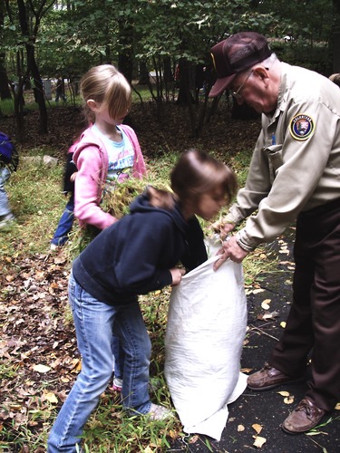 Volunteers span the generations.