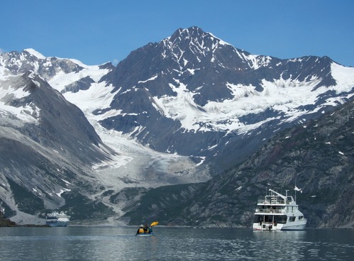 Spectacular scenery at the mouth of Johns Hopkins Inlet.