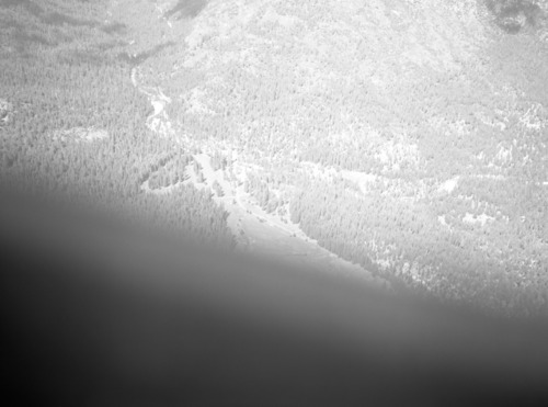 Wawona Golf Course. Aerial photograph of flight over park.