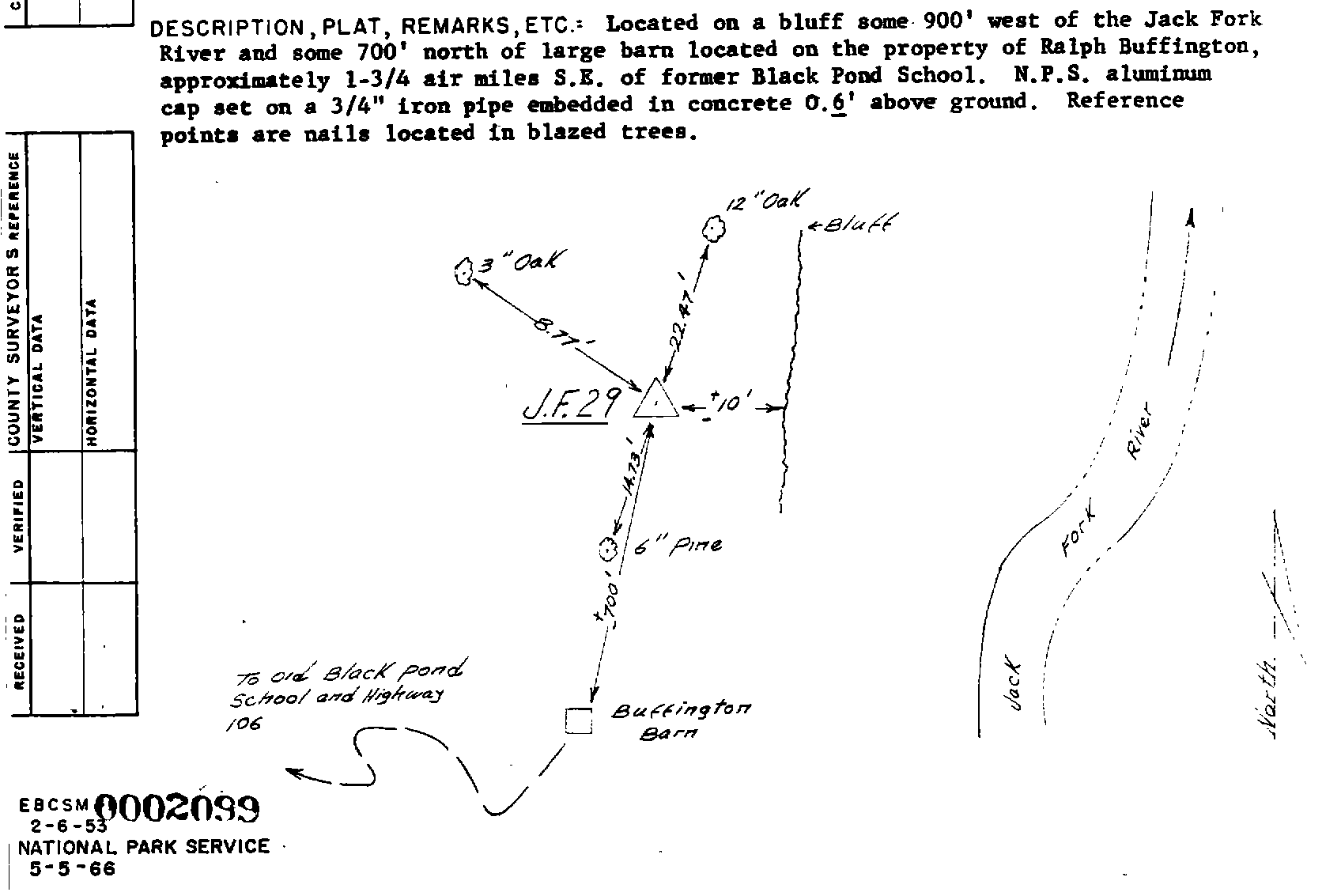 00002099 Survey Monumentation Sketch