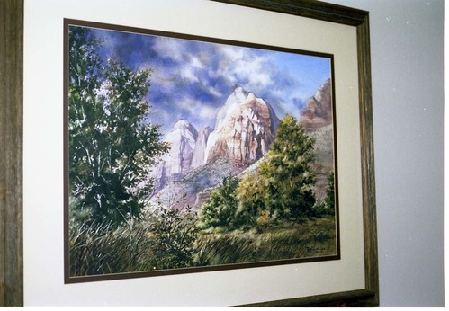 Color Photos of a temporary art exhibit.