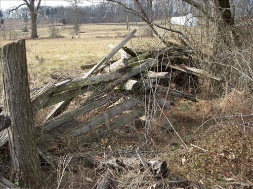 Historical Fences Area: 1st Day North, 1st Day West, Culps Hill at Gettysburg National Military Park in January 2008