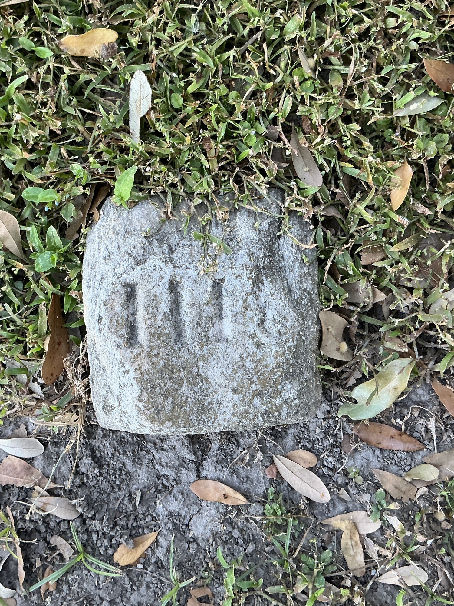 Top of flat marble marker