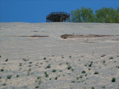 SLBE Pierce Stocking Scenic Drive - #9 Lake Michigan Overlook Platform from the Beach