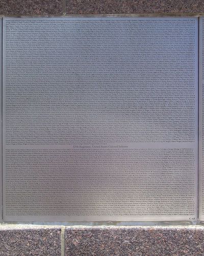 57th Regiment, United States Colored Infantry Memorial Plaques at African American Civil War Memorial in May 2005