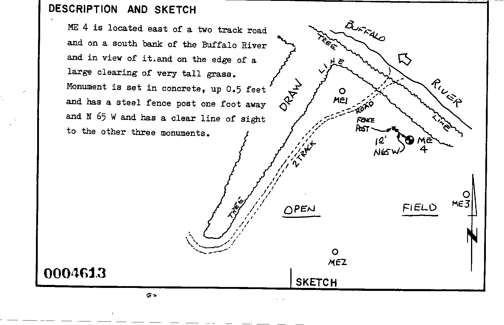 00004613 Survey Monumentation Sketch