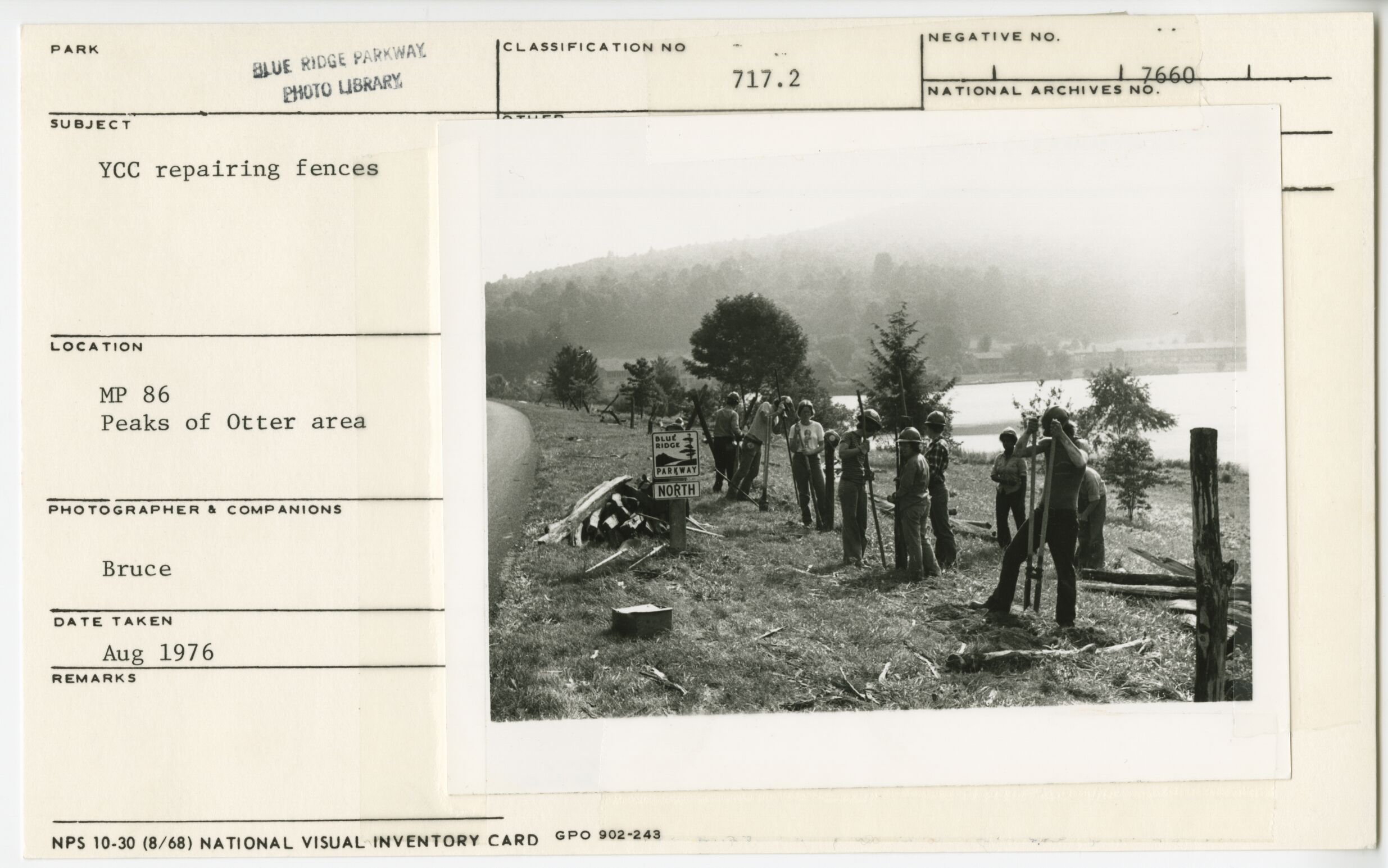 Youth Conservation Corps (YCC) repairing fences