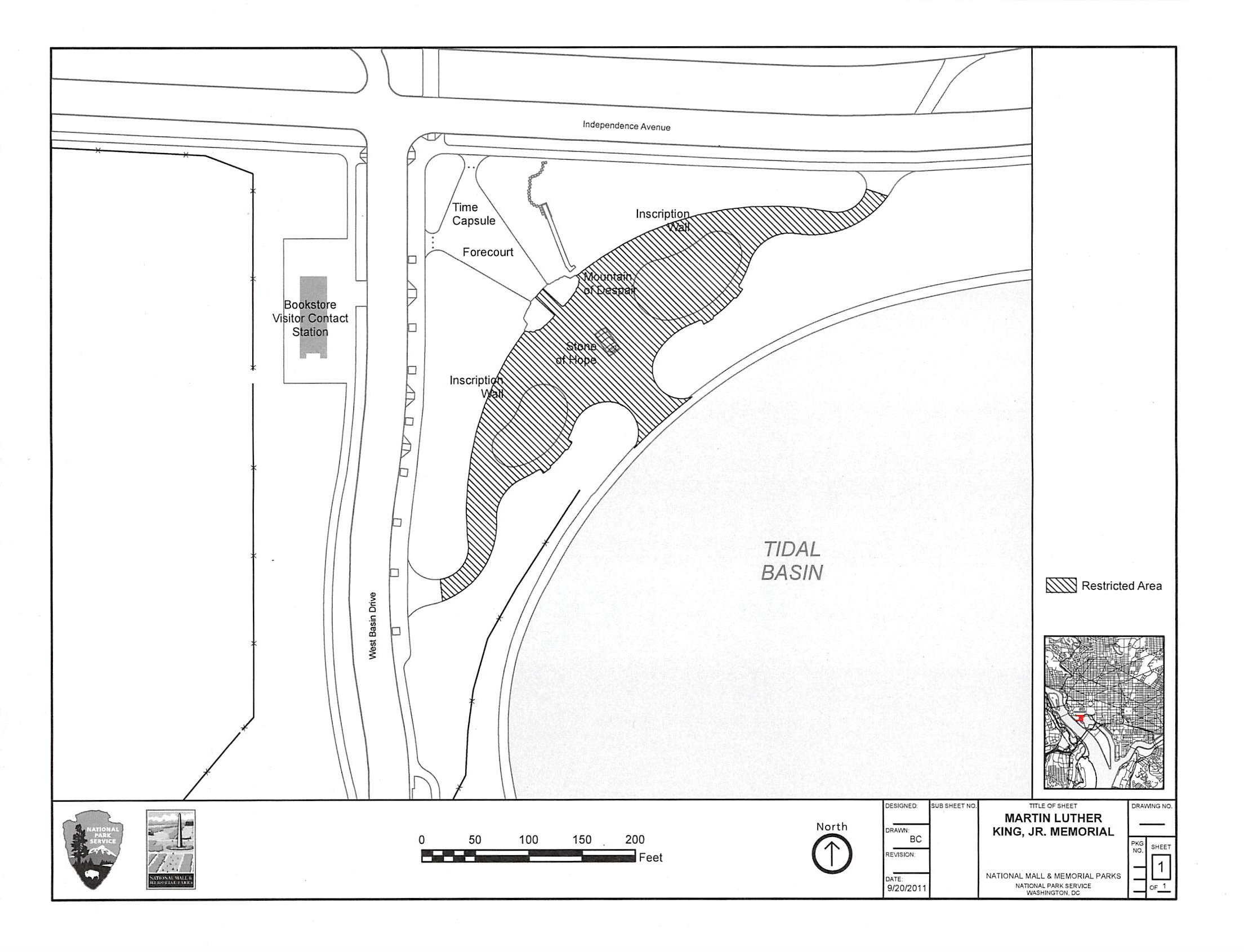 Martin Luther King Jr. Memorial Restricted Area