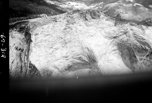 Clouds Rest. Aerial photograph of flight over park.
