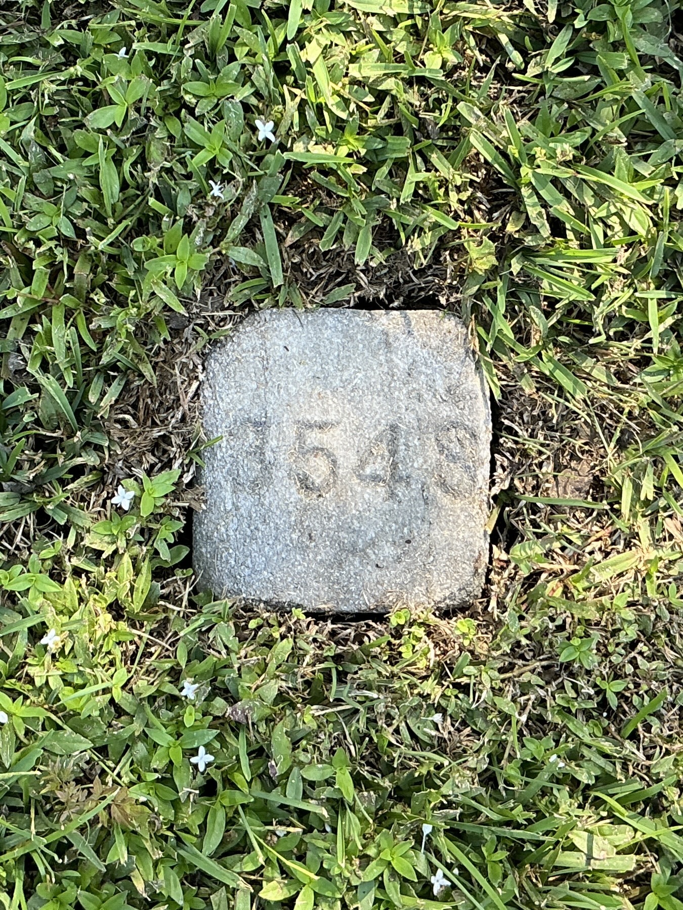 Top of flat marble marker