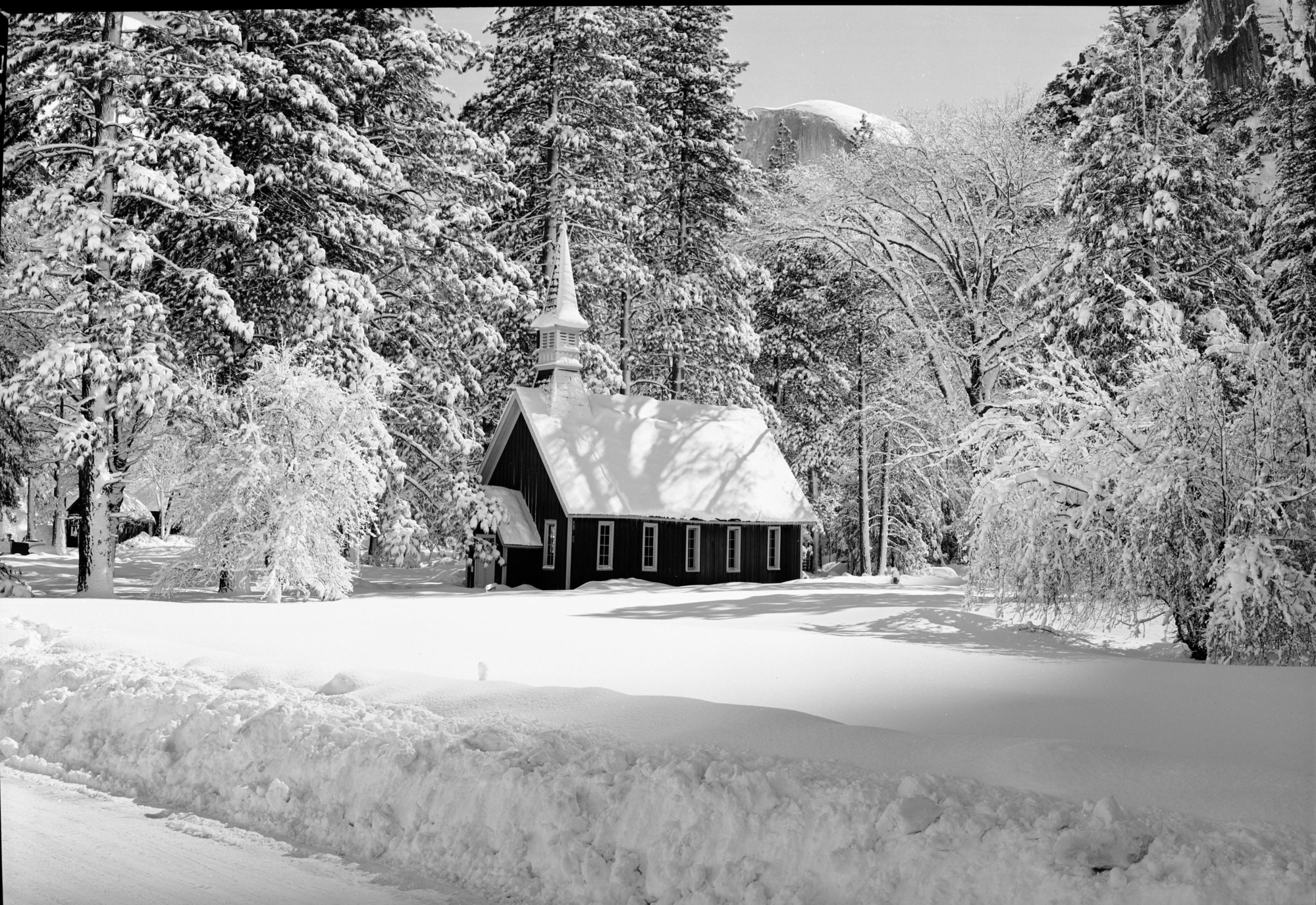 Village Chapel in winter.