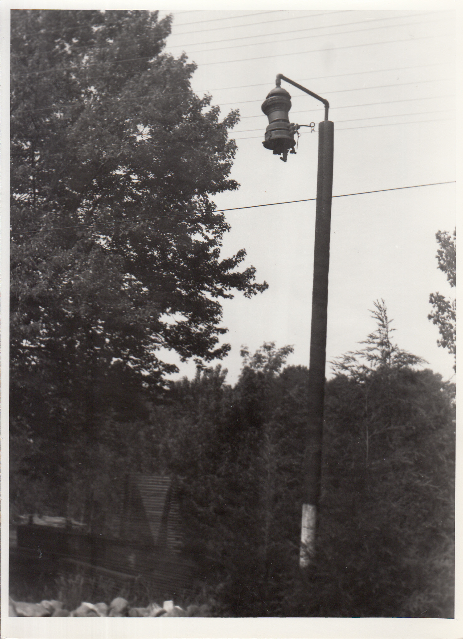 Lamp post near the site of the "Century Old Edison Home" in Vienna, Ontario, Canada.