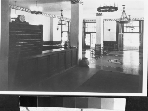 Lobby of Ahwahnee Hotel. Copied February 8, 1985 by Michael Dixon from Y.P. & C. Co. Archives.