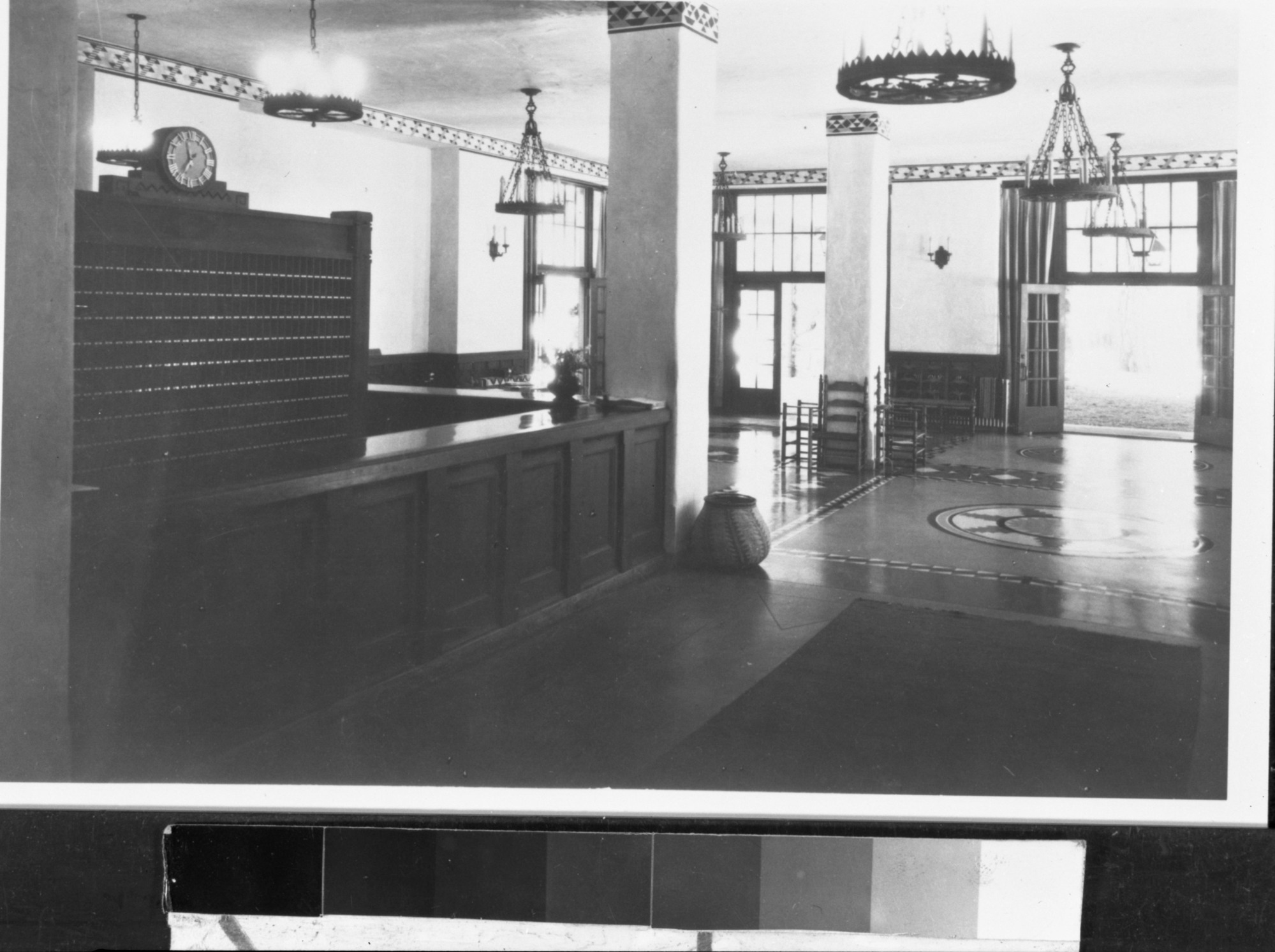 Lobby of Ahwahnee Hotel. Copied February 8, 1985 by Michael Dixon from Y.P. & C. Co. Archives.