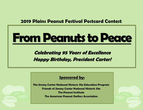 Title card for the 2019 Plains Peanut Festival Postcard Contest