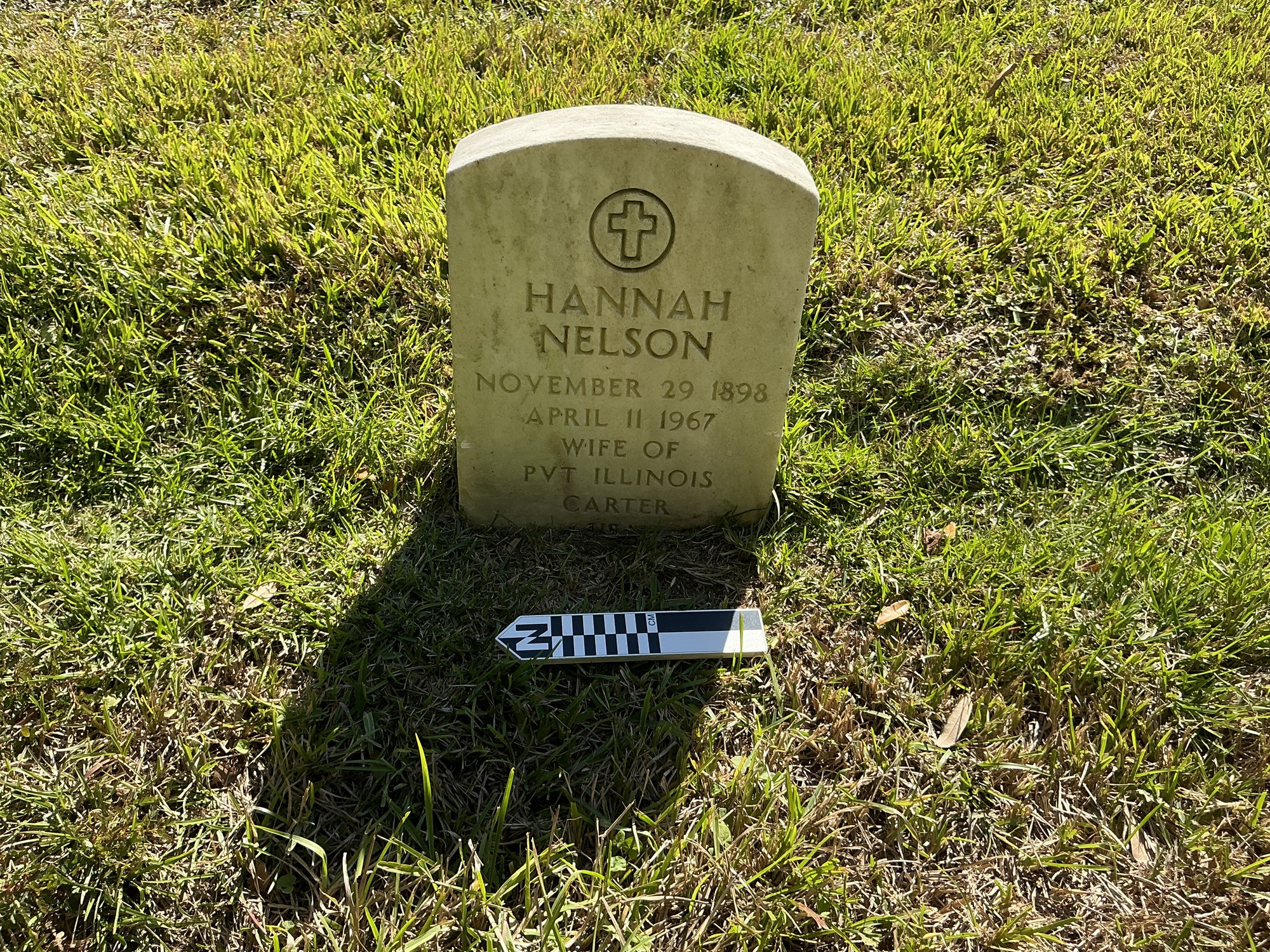 Extra image of upright marble headstone with flat face.