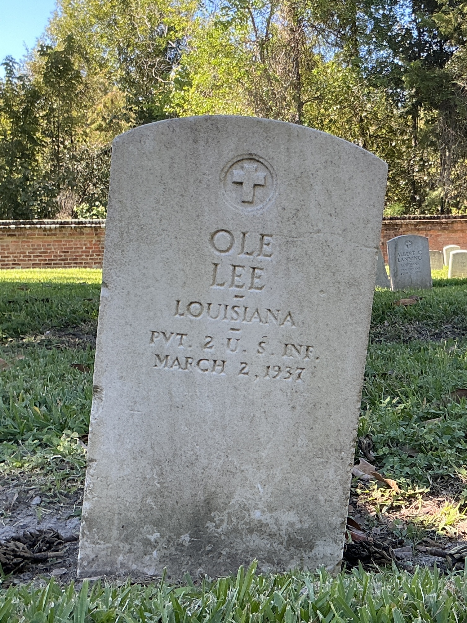 Front of upright marble headstone with flat face.