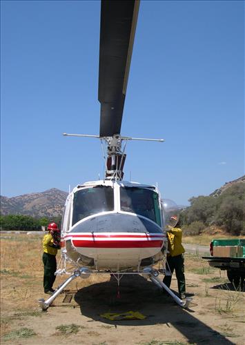 Helicopter operations on the Comb Complex wildfire, Sequoia and Kings Canyon National Parks, summer 2005