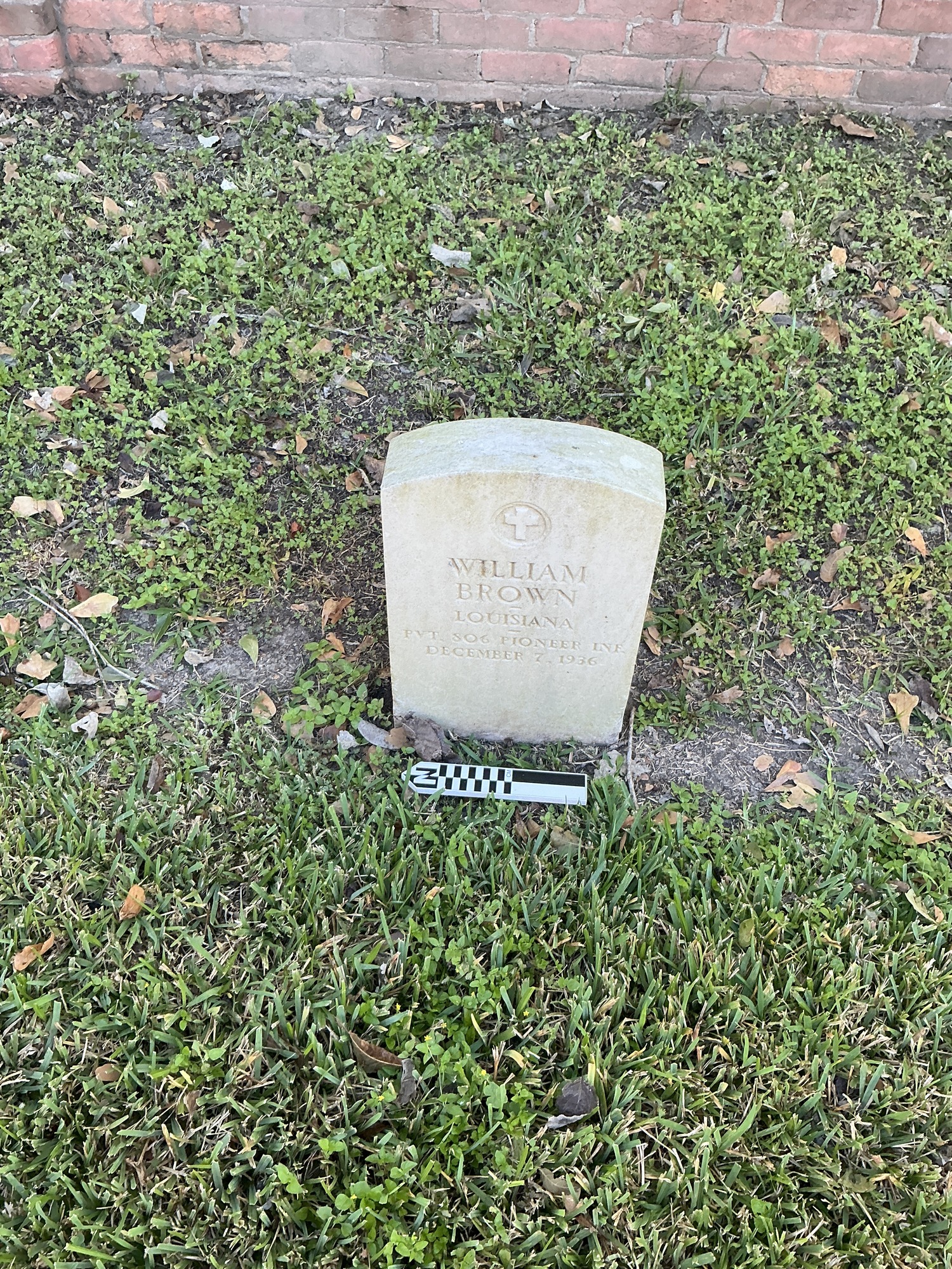 Extra image of upright marble headstone with flat face.