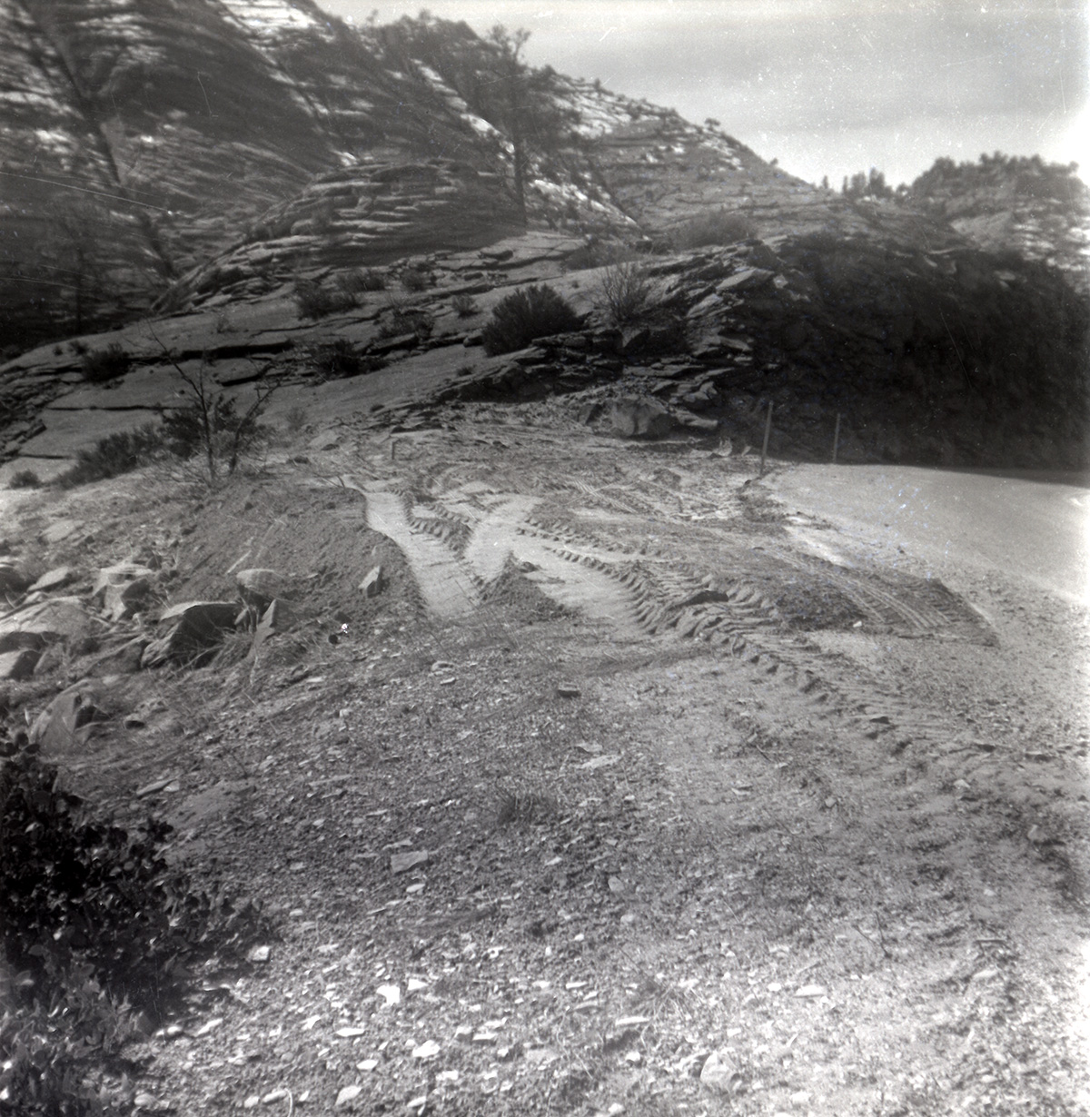 East side road repair and turn out construction.