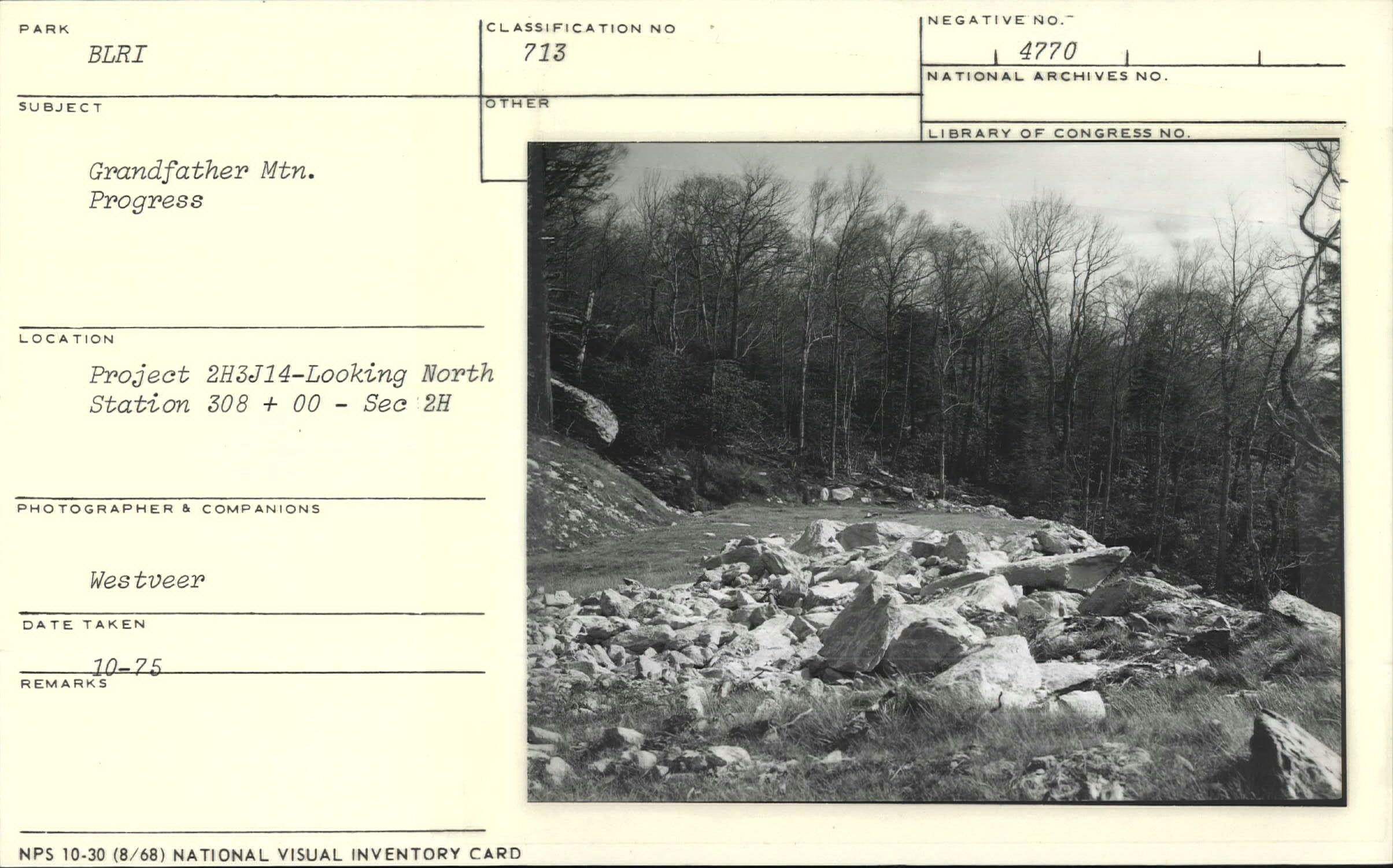 Construction progress looking north from Station 308