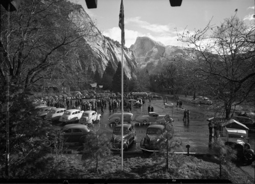 The Gilmore Economy Run in the plaza.