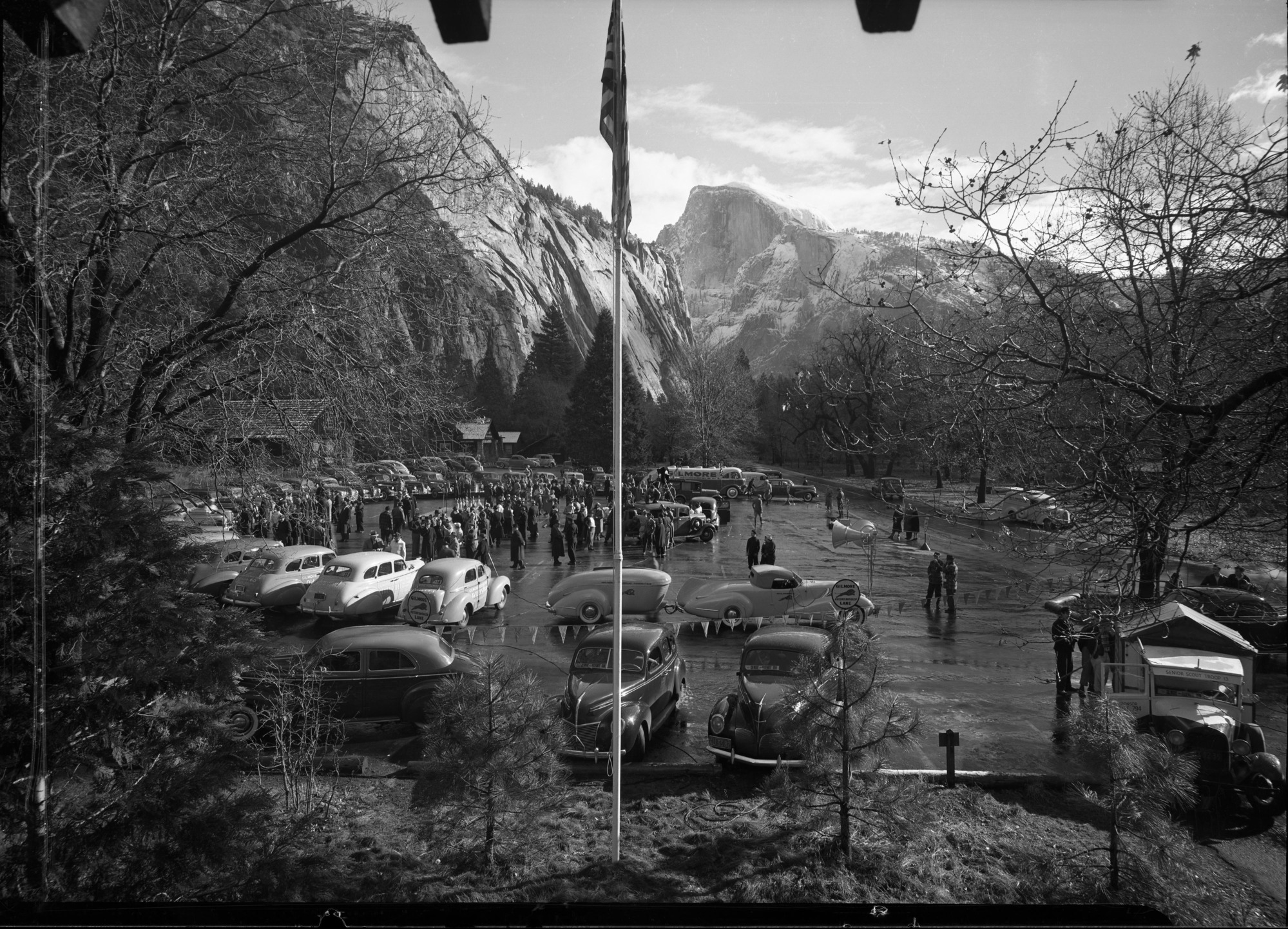 The Gilmore Economy Run in the plaza.