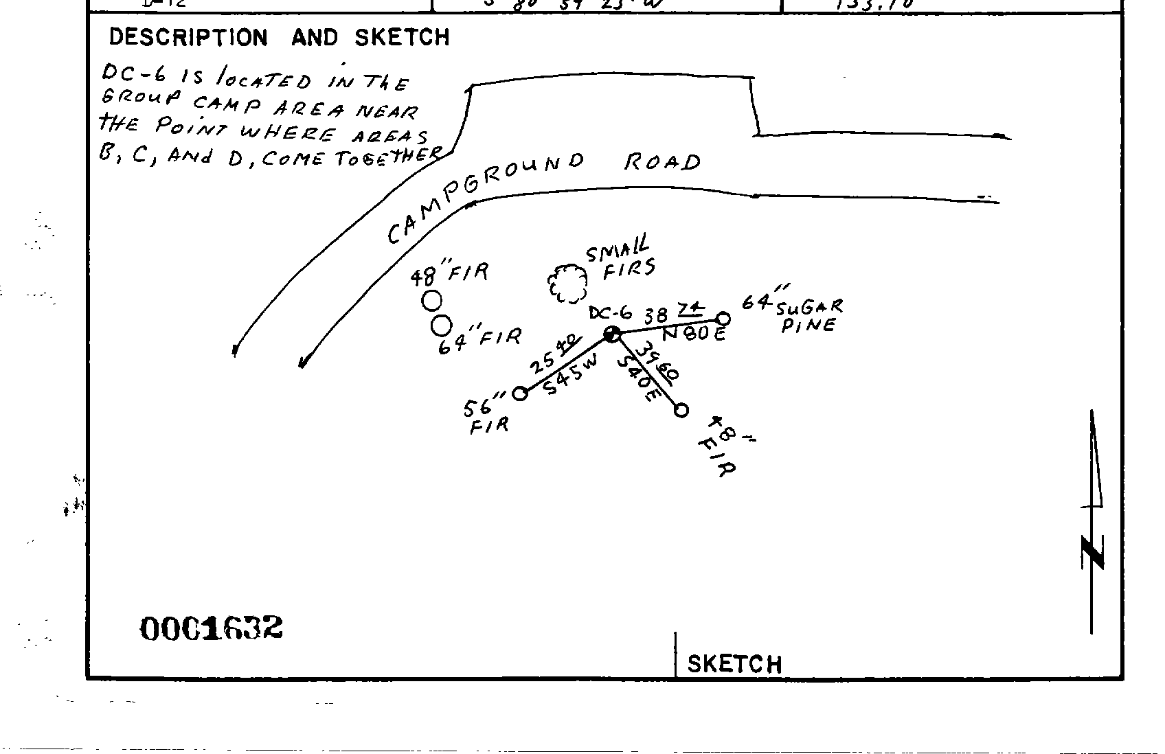 00001632 Survey Monumentation Sketch