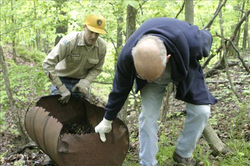 RiverDay trash clean up CVTC volunteers