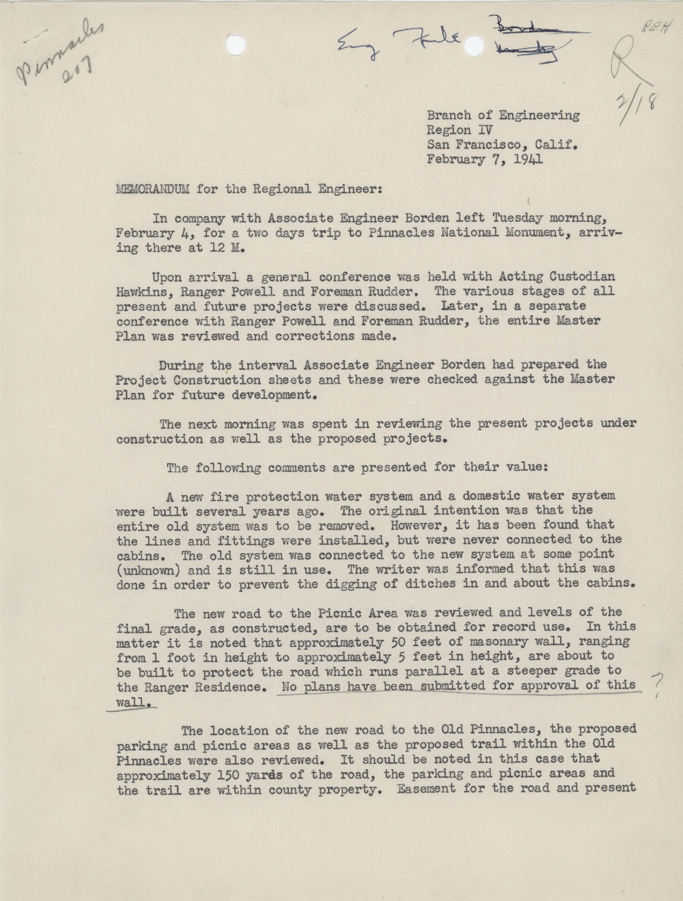 Memorandum for the Regional Engineer