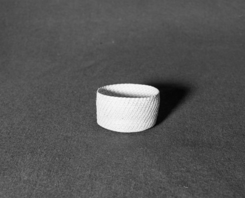 Marie Rozier Collection, Catalog No. 98. Object: Papago basket. Dimensions: 4 x 2 1/2". Materials: yucca. Technology: split stitched. Collection History: Purchased by Mary Long. Photographed by Michael Dixon, Dec. 1982. Catalogued by Craig Bates and Barbara Beroza. Yosemite Collections, National Park Service.