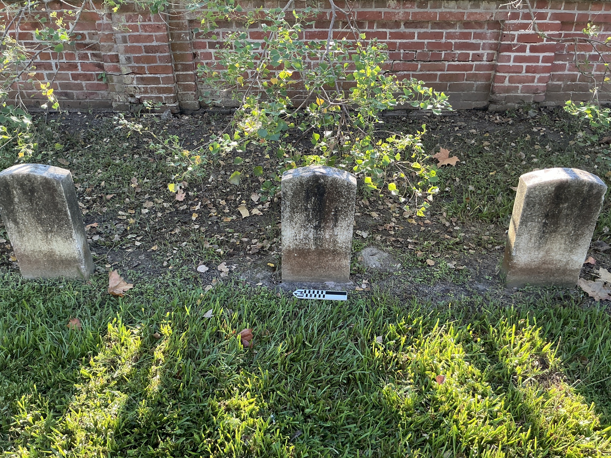 Extra image of upright marble headstone with flat face.