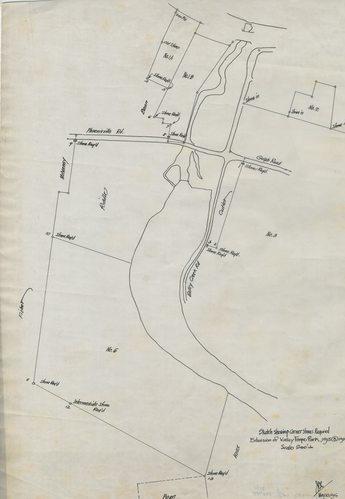 Sketch Showing Corner Stones Required Extension of Valley Forge Park, 1915 & 1916