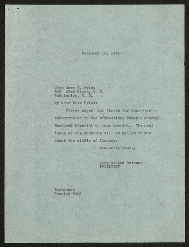 Aframerican Woman's Journal, December 1944